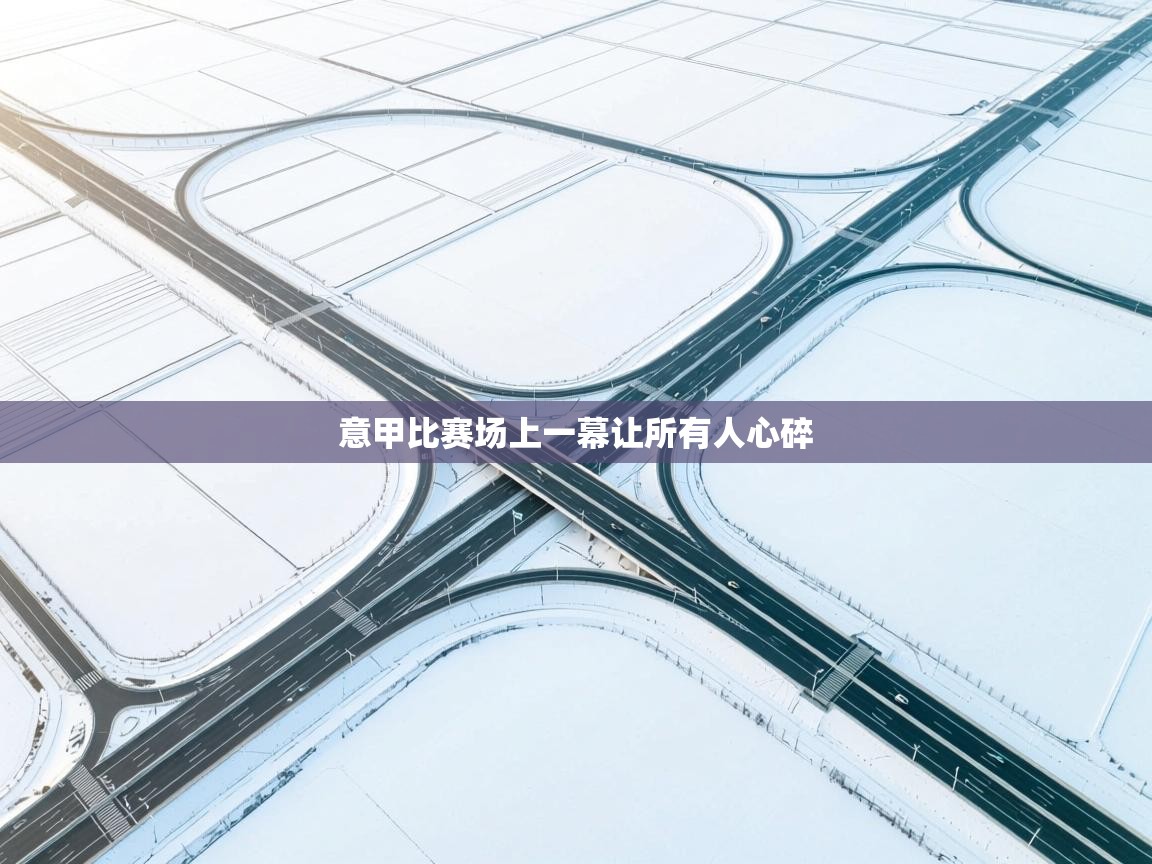 开云手机版-意甲比赛场上一幕让所有人心碎 第4张